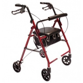 Andadera roja rollator 2025 - Envío Gratuito