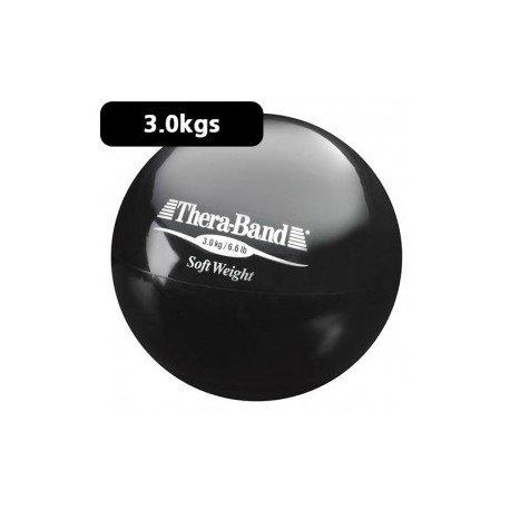 Pelota carga ligera 3.0 kg Theraband negro diámetro 11.5 cm - Envío Gratuito