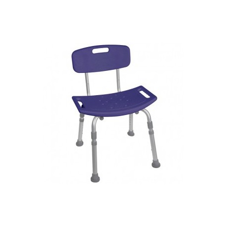 Silla para baño con respaldo color azul - Envío Gratuito