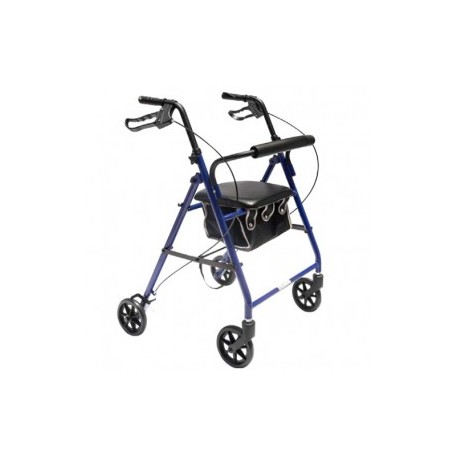 Andadera Rollator de acero AJ-2025BL color azul - Envío Gratuito