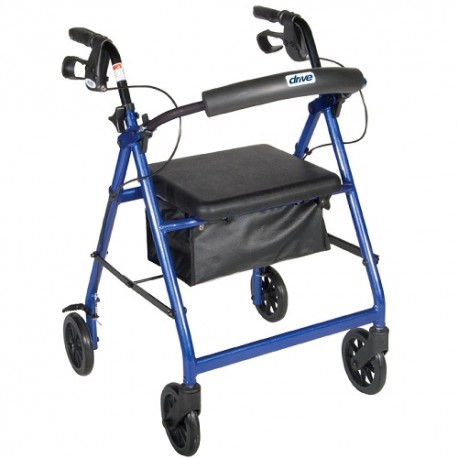 Andadera Rollator de aluminio con ruedas 6" color azul - Envío Gratuito