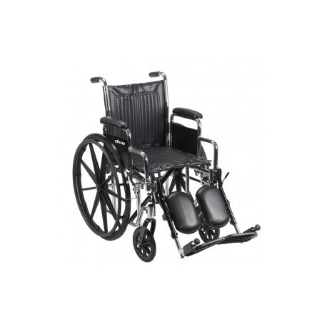 Silla de ruedas deportiva asiento de 20” con brazo desmontable y elevapiernas - Envío Gratuito