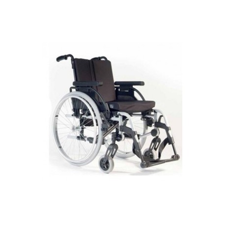 Silla de ruedas de aluminio reclinable 45.5 cm gris con qr pierneras y brazos desmontables - Envío Gratuito