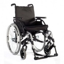 Silla de ruedas de aluminio reclinable 45.5 cm gris con qr pierneras y brazos desmonta - Envío Gratuito