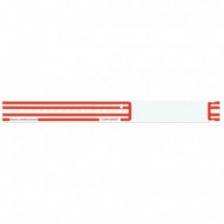 Brazalete de identificación térmico compuband con broche adulto rojo de 1 1/8 con 500 - Envío Gratuito