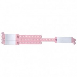 Brazalete de identificacion madre / hijo 3 piezas rosa escribible (con 100) - Envío Gratuito