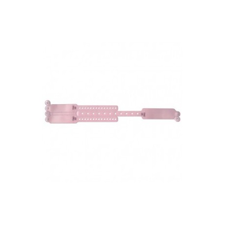 Brazalete de identificacion madre / hijo 3 piezas rosa con tarjeta de id (con 100) - Envío Gratuito