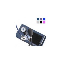 Baumanometro aneroide Medstar con estetoscopio doble campana color gris, morado, azul, rosa y negro - Envío Gratuito