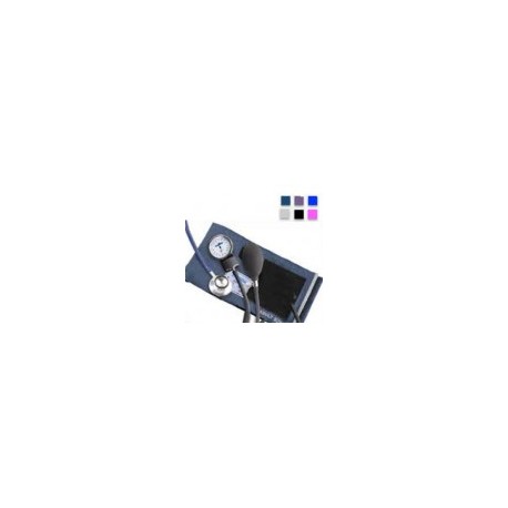 Baumanometro aneroide Medstar con estetoscopio doble campana color gris, morado, azul, rosa y negro - Envío Gratuito