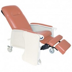 Sillón para hemodiálisis color rosa reclinable de 3 posiciones con 1 charola - Envío Gratuito