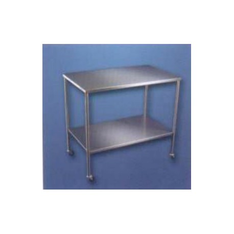 Mesa rectangular para quirófano, acero inoxidable (54 x 145 x 85 cm) - Envío Gratuito