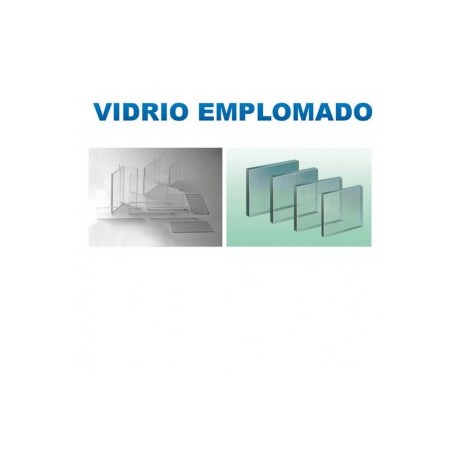 Vidrio emplomado de 8 x 10", 8mm espesor, 1.7 - 1.92 mm protección, peso de 1.89kg - Envío Gratuito