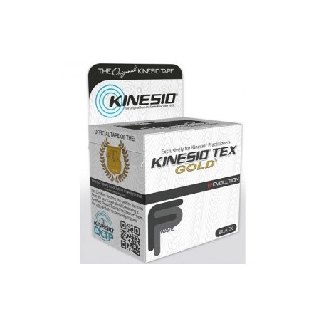 Cinta para correccion muscular kinesio gold 5.08 cm x 5 metros negro nano-touch - Envío Gratuito