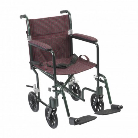 Silla de traslado de aluminio 19" Deluxe Fly-Weight - Envío Gratuito