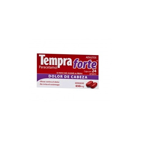 Tempra Forte 24 Grageas 650mg - Envío Gratuito