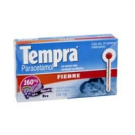 Tempra 30 Tabletas 160mg (Infantil Uva) - Envío Gratuito