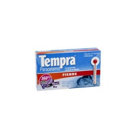 Tempra 30 Tabletas 160mg (Infantil Uva) - Envío Gratuito