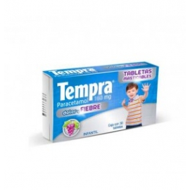 Tempra 30 Tabletas 80mg (Infantil Uva) - Envío Gratuito