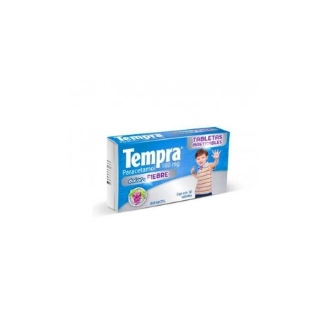 Tempra 30 Tabletas 80mg (Infantil Uva) - Envío Gratuito