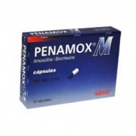 Penamox M 12 Cápsulas 500mg (8mg) - Envío Gratuito