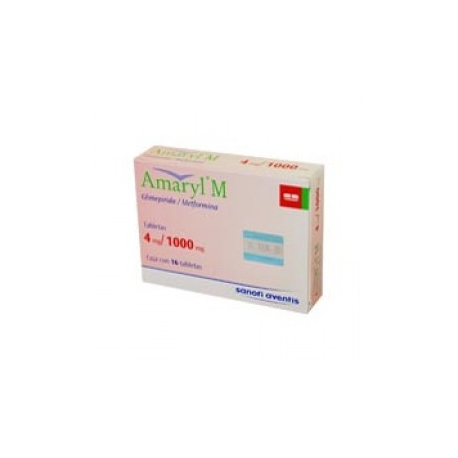 Amaryl M 16 Tabletas 4mg (1000mg) - Envío Gratuito